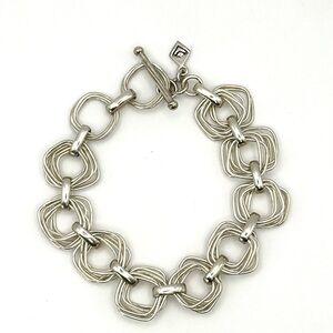 Silpada Retired Sterling Silver Modernist Square Link Bracelet B1958